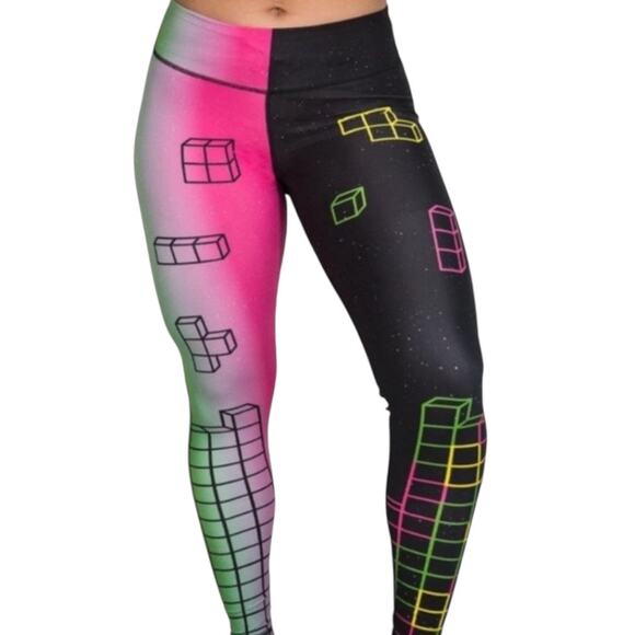 Feed Me Fight Me Endurance Tetris Leggings - Picture 1 of 7